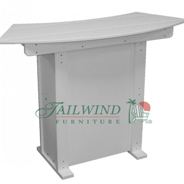 GTPS 222 Small Curved Bar - 57"L x 23"W x 41"H 
Weight 120 lbs.
Ships UPS
<br><br><img alt="Tailwind Colors" src="/upload/image/tailwind-color-samples-gwsc.jpg" />